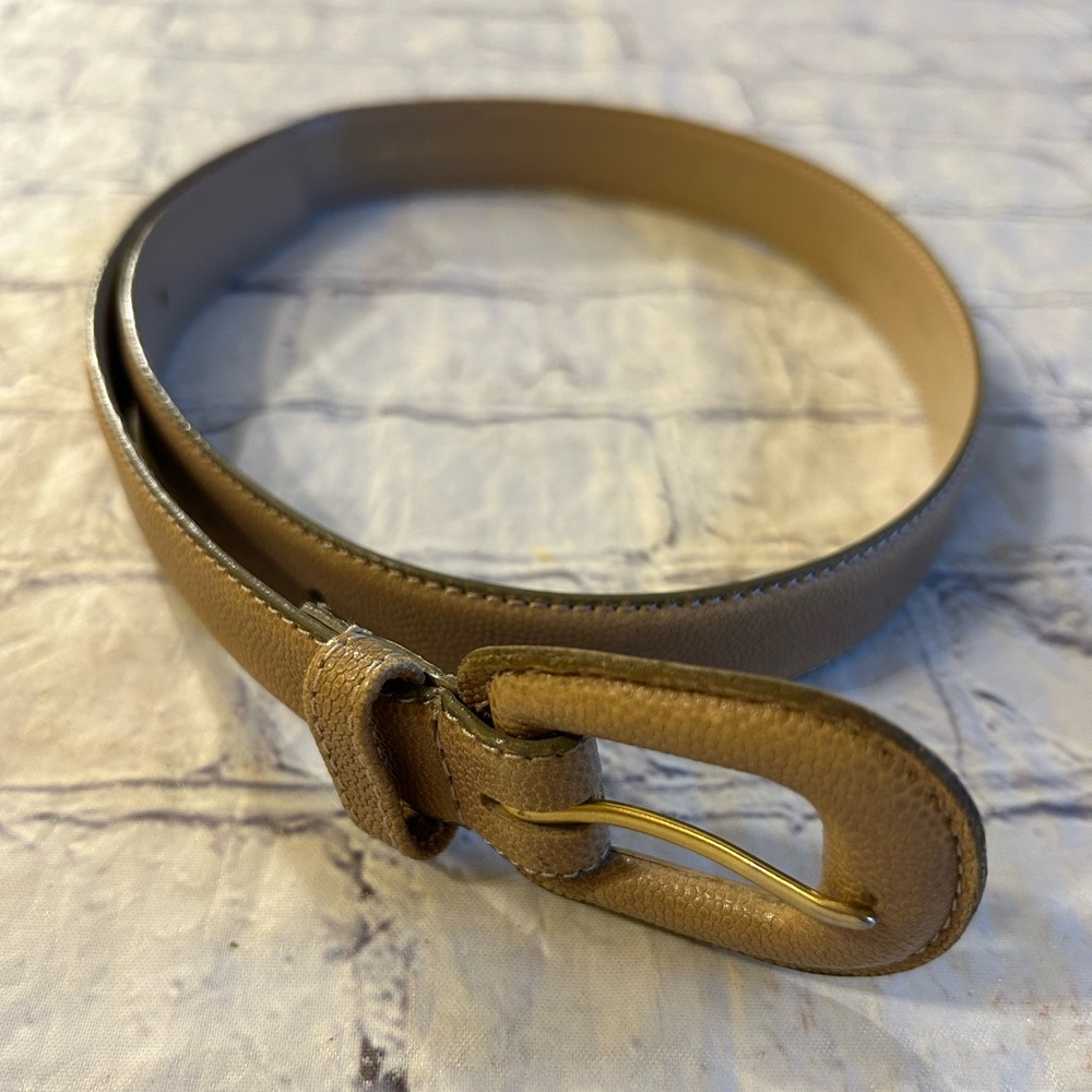 VINTAGE WOODWARD TOP GRAIN COWHIDE WITH PEBBLE GRAIN TAN BELT SIZE SMALL